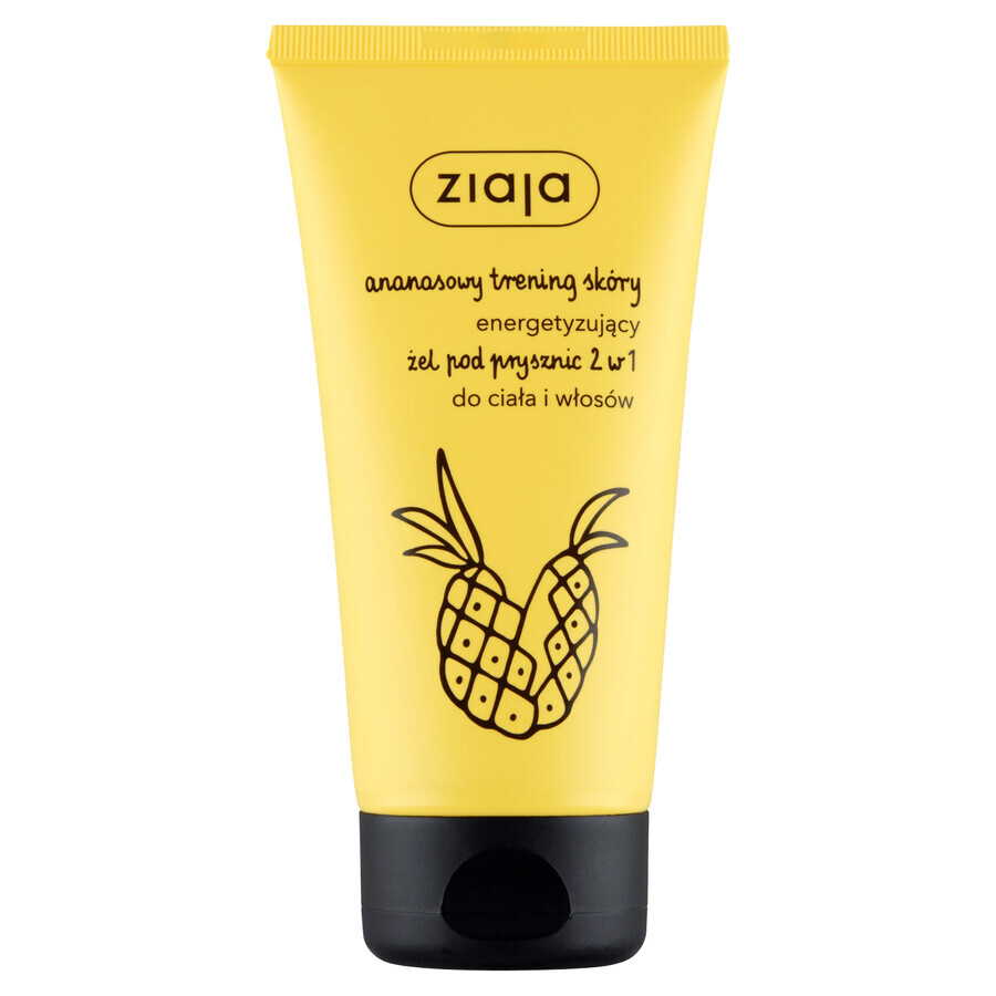 Ziaja, gel energizant cu ananas pentru corp și păr, 160 ml