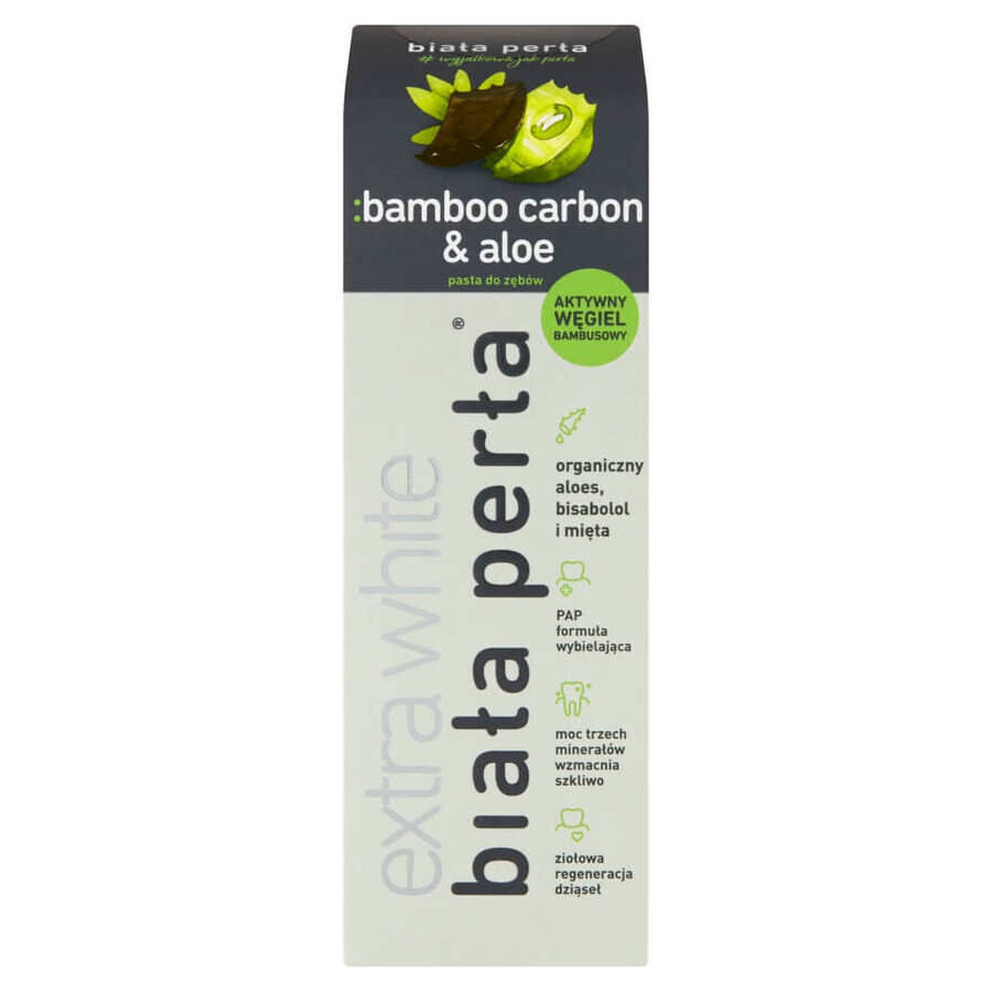 White Pearl Extra White, whitening toothpaste, Bamboo Carbon & Aloe, 75 ml