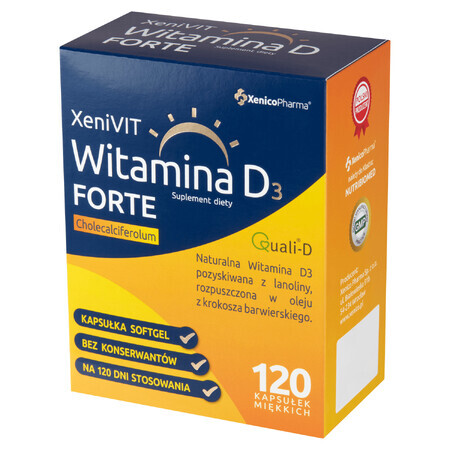 XeniVit Vitamine D3 4000 IE Forte, 120 capsules