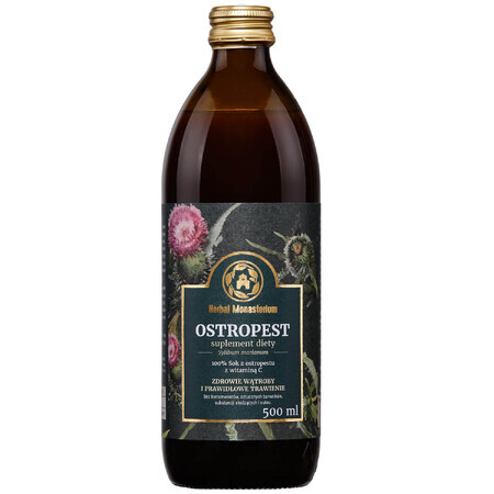 Kruiden Monasterium Mariadistel, 100% sap met vitamine C, 500 ml