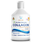 Collagene Liquido Marino Idrolizzato tipo 1 e 3 con 10.000 mg + Biotina + Acido Ialuronico, 500 ml, Swedish Nutra