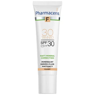 Pharmaceris F Matt-Mineral-Correction, dermo-fluide matifiant minéral, 30 Bronzé, SPF 30, 30 ml