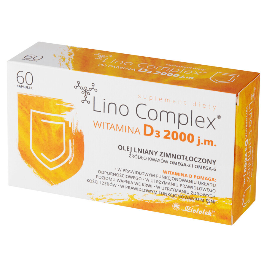 Lino Complex Vitamine D3 2000 UI, 60 gélules