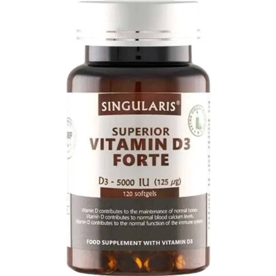 Singularis Integratore Alimentare, Vitamina D3 Forte 5000 UI, 120 Capsule