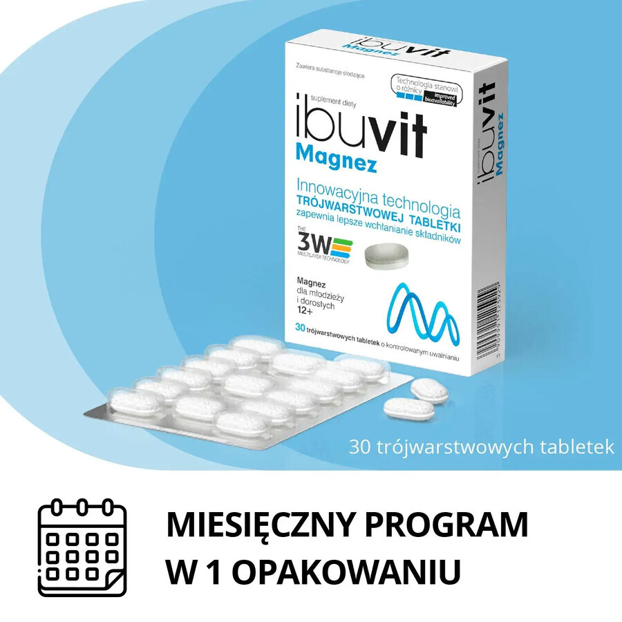 Ibuvit Magnesium, 30 tablets with controlled release