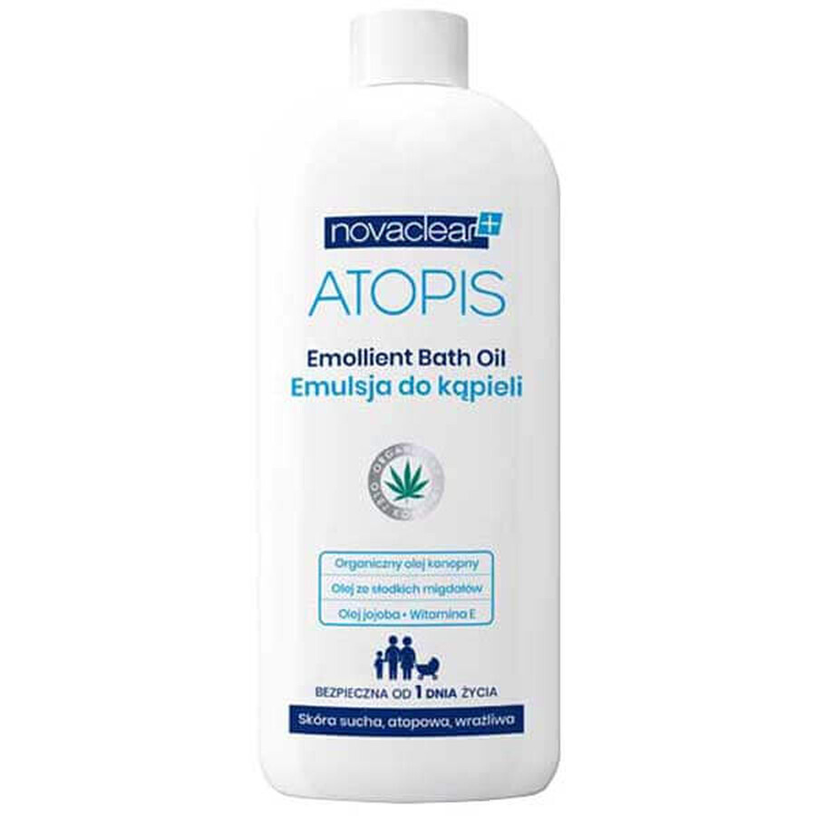 Novaclear Atopis, day 1 bath emulsion, dry, atopic, sensitive skin, 500 ml