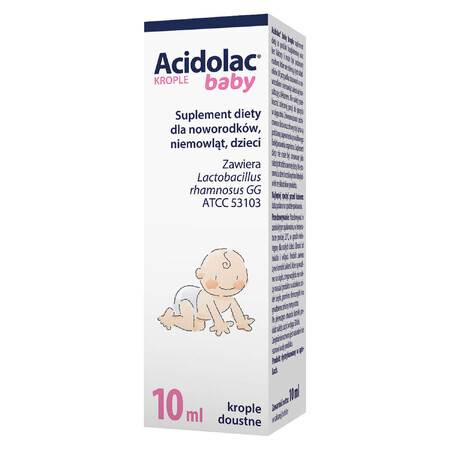 Acidolac Bébé, gouttes orales pour nouveau-nés, nourrissons et enfants, 10 ml