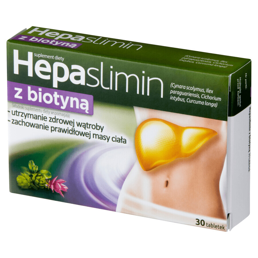 Hepaslimin with biotin, 30 tablets