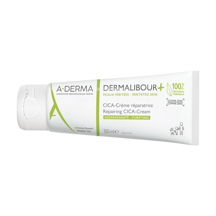 A-Derma Dermalibour+ Cica, regenererende crème voor geïrriteerde huid, vanaf 1 dag oud, 100 ml