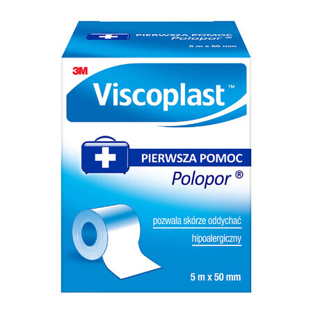 Viscoplast Polopor, adhésif non tissé, 5 mx 50 mm, 1 pièce