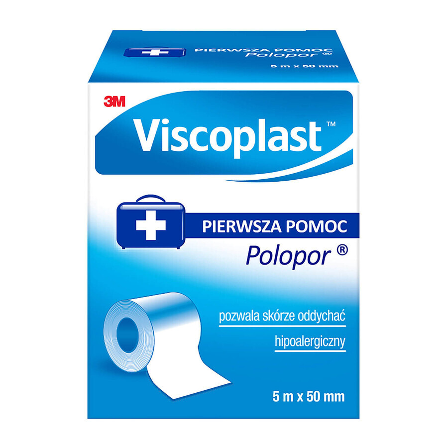 Bendaggio Elastico Viscoplast Polopor, Taglia Unica, Elastico e Pratico, 5m x 50mm, Ideale per Svariate Applicazioni