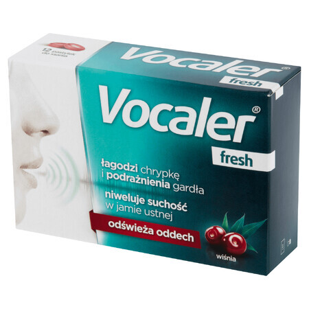 Vocaler Fresh, cherries, 12 lozenges