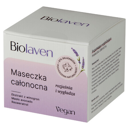 Biolaven, mască de față pentru toată noaptea, 45 ml