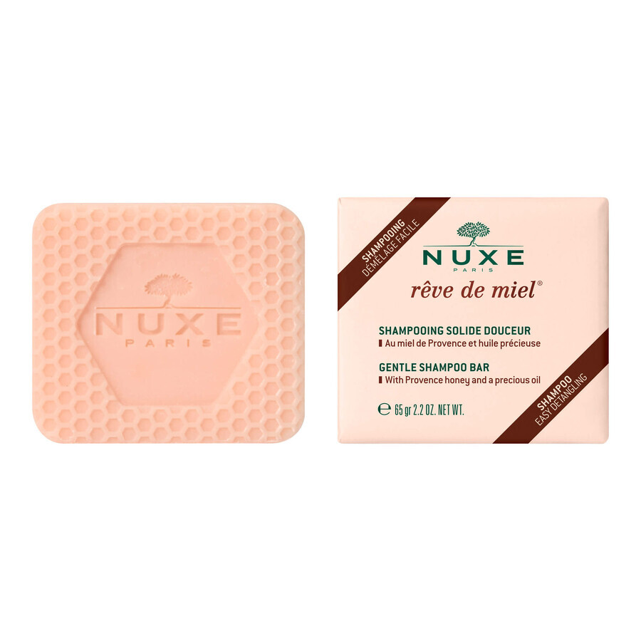 Nuxe Reve de Miel, champú suave con miel en barra, 65 g