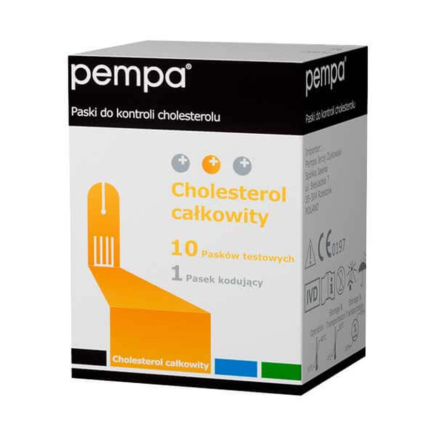 Pempa BK-C2, bandelettes de test de cholestérol, 10 pièces