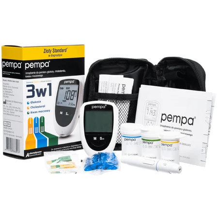Pempa BK6-40M 3 in 1 Glucose, Cholesterol and Uric Acid Meter