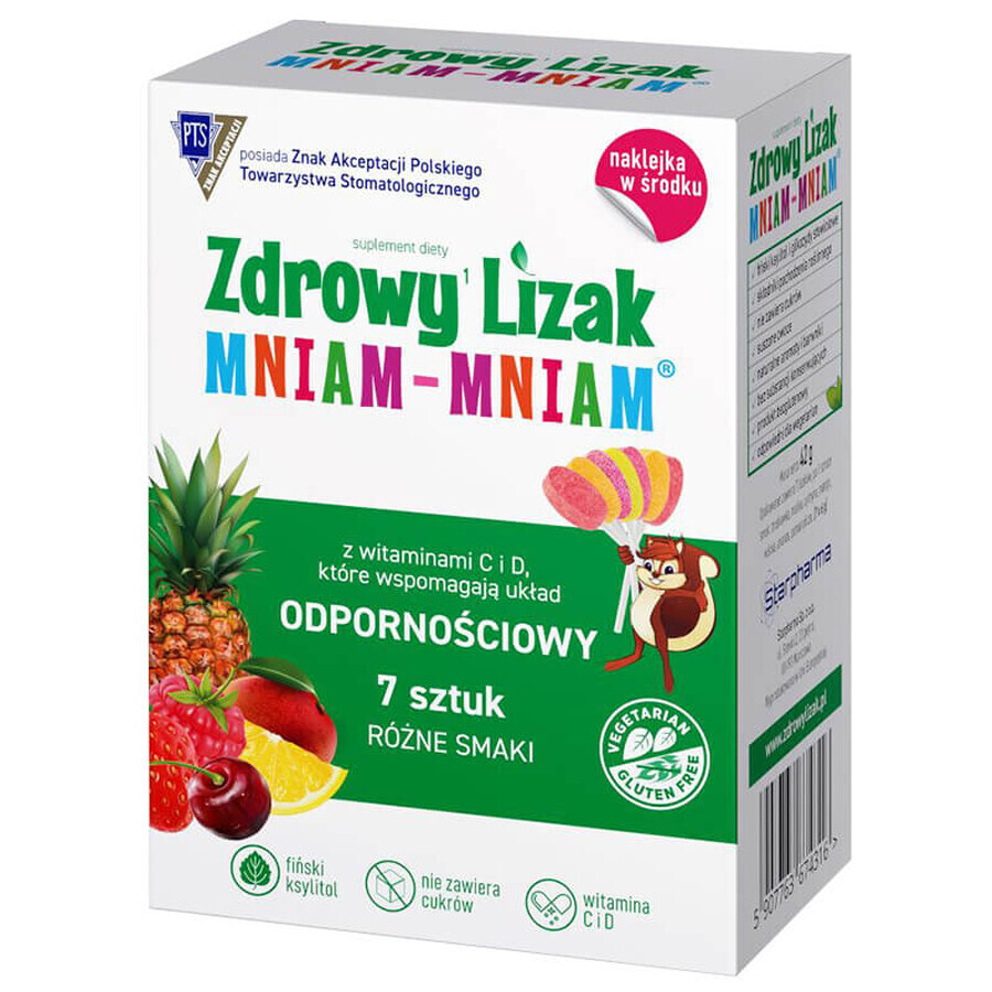 Lecca Lecca alla Frutta con Adesivi Interni, Confezione da 7 Pezzi