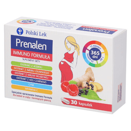 Prenalen Immuno Formula, voor zwangere vrouwen en vrouwen die borstvoeding geven, 30 capsules