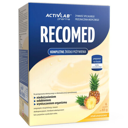 ActivLab Pharma RecoMed, nutritional preparation, pineapple, 65 gx 6 sachets