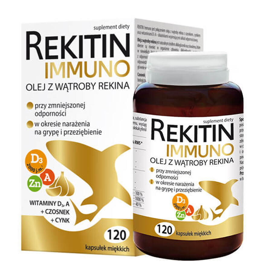 Rekitin Immuno, haaienleverolie, 120 zachte capsules