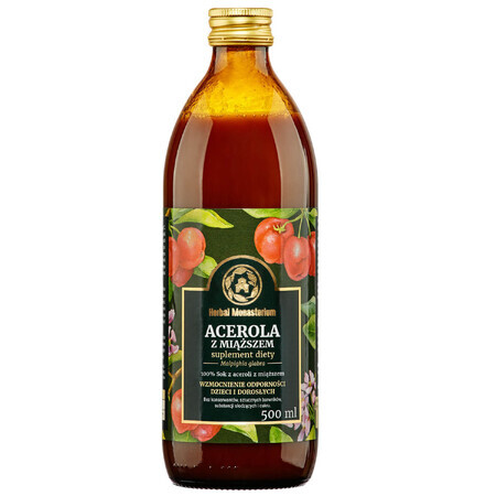 Herbal Monasterium Acerola, 100% suc de pulpă, 500 ml