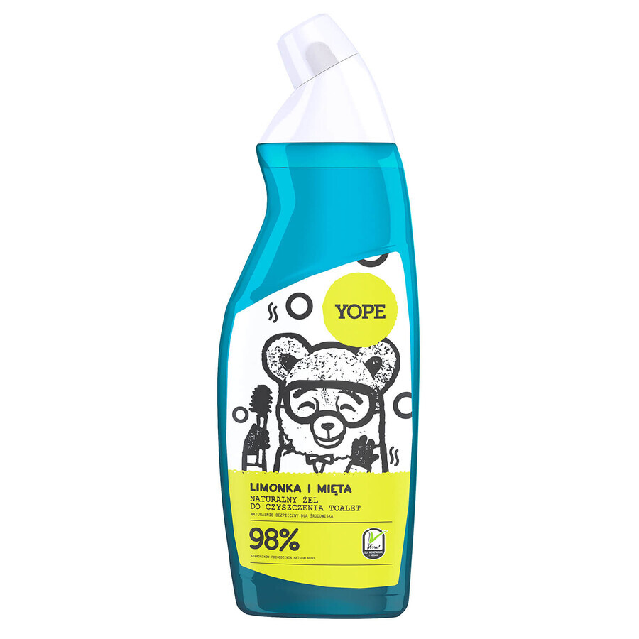 Yope Lime and Mint, gel natural de curățare a toaletei, 750 ml