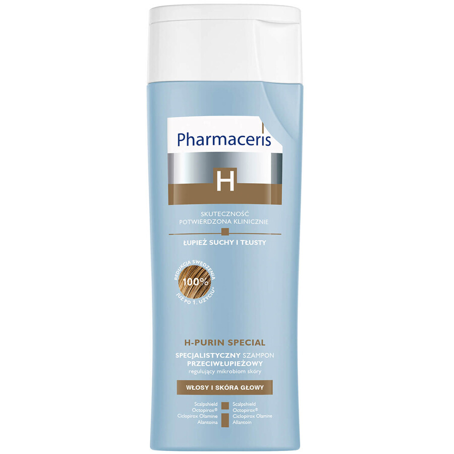 Pharmaceris H-Purin Special, specialized anti-dandruff shampoo that regulates the skin microbiome, 250 ml