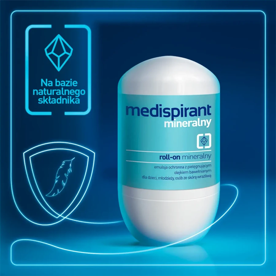 Medispirant Mineralny, anti-transpirant roller, 40 ml