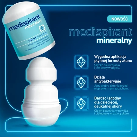 Medispirant Mineralny, anti-transpirant roller, 40 ml