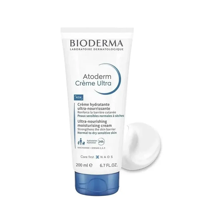 Bioderma Atoderm Creme Ultra, ultravoedende lichaamshydraterende crème, normale, droge en gevoelige huid, 200 ml