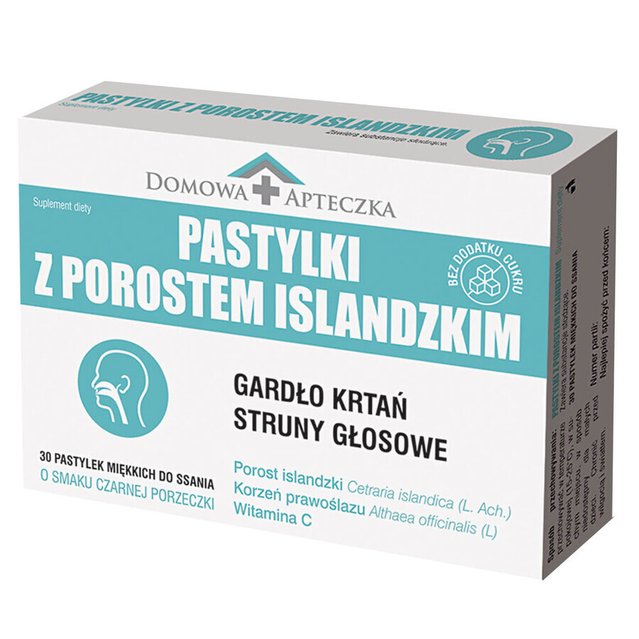 Pastylki z Porostem islandzkim, 30 pastylek - Dugi termin wanoci!