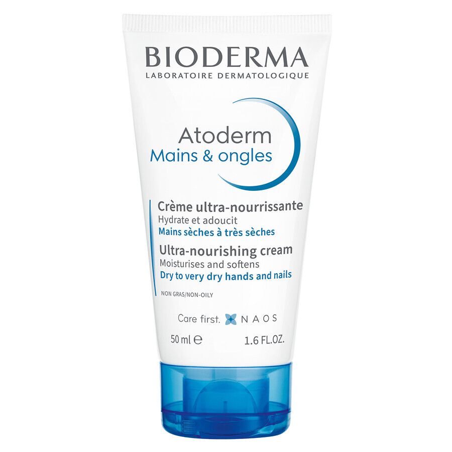 Bioderma Atoderm Mains &amp; Ongles, ultravoedende crème voor handen en nagels, 50 ml