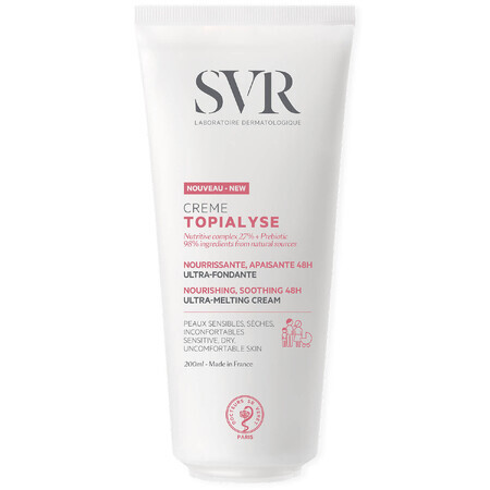 SVR Topialyse Creme, crème nourrissante pour peaux sensibles et sèches, 200 ml