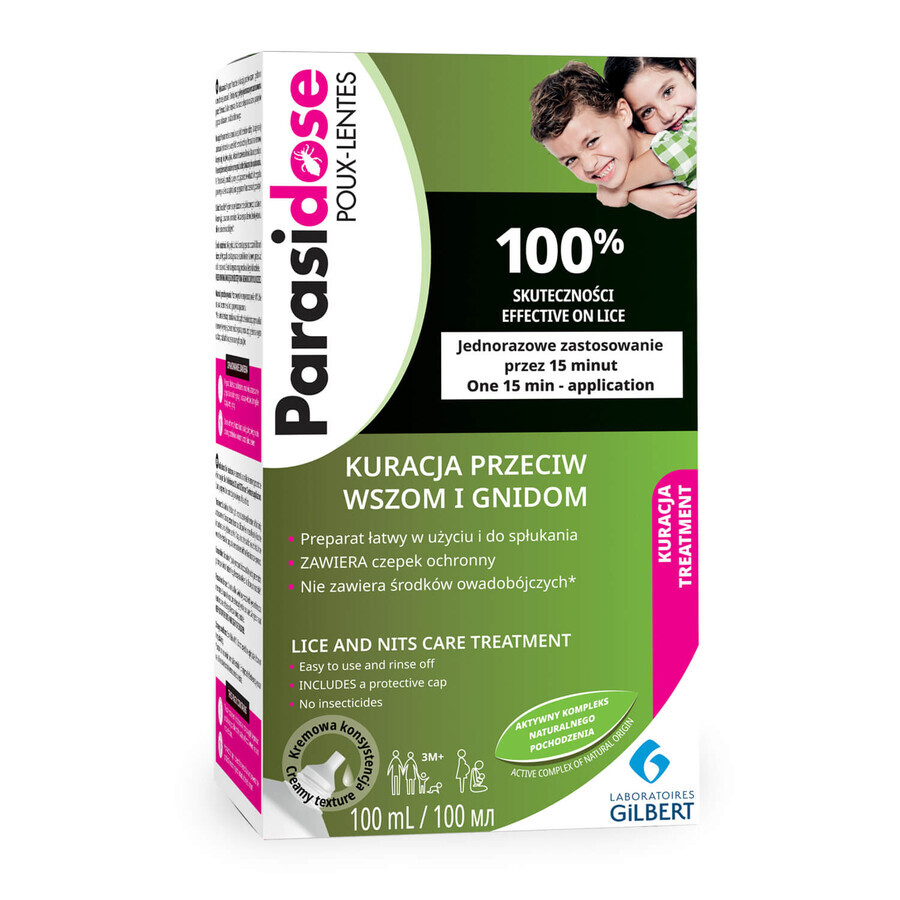 Parasidose, tratament pentru eliminarea păduchilor și a lăcustelor, 100 ml