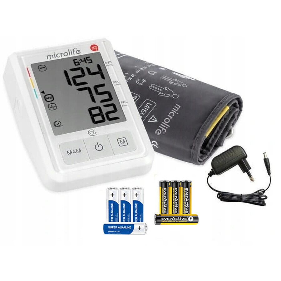 Microlife BP B3 AFIB Automatic Upper Arm Blood Pressure Monitor with Power Supply