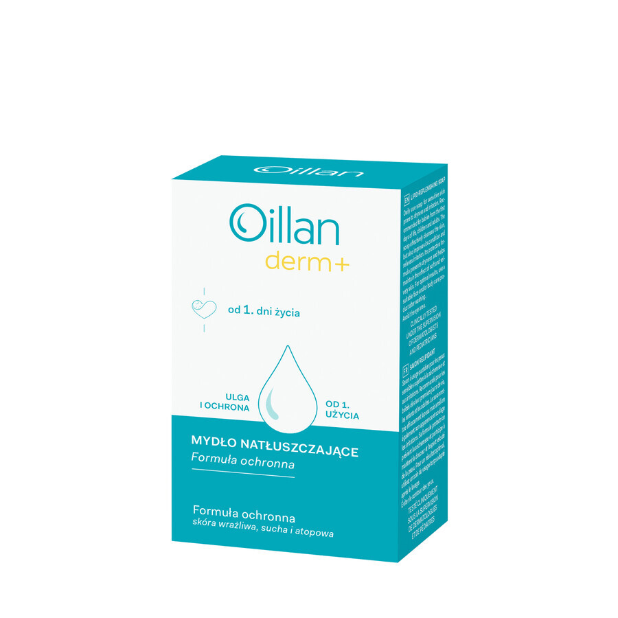 Oillan Derm+, vochtinbrengende zeep, vanaf 1 dag oud, 100 g