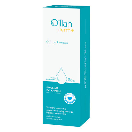 Oillan Derm+, bath emulsion, from the first day of life, 400 ml