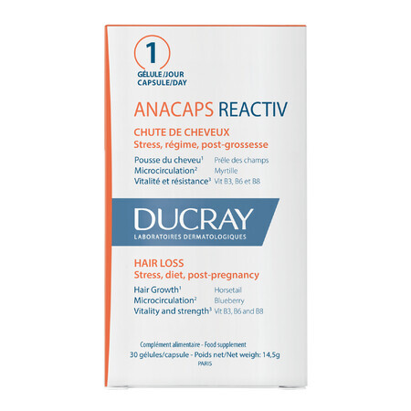 Ducray Anacaps Reactiv, 30 capsules