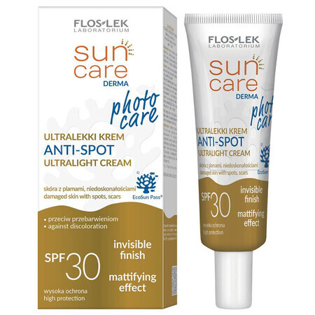 Flos-Lek Sun Care Photo Care, ultralichte anti-vlekkencrème, SPF 30, 30 ml