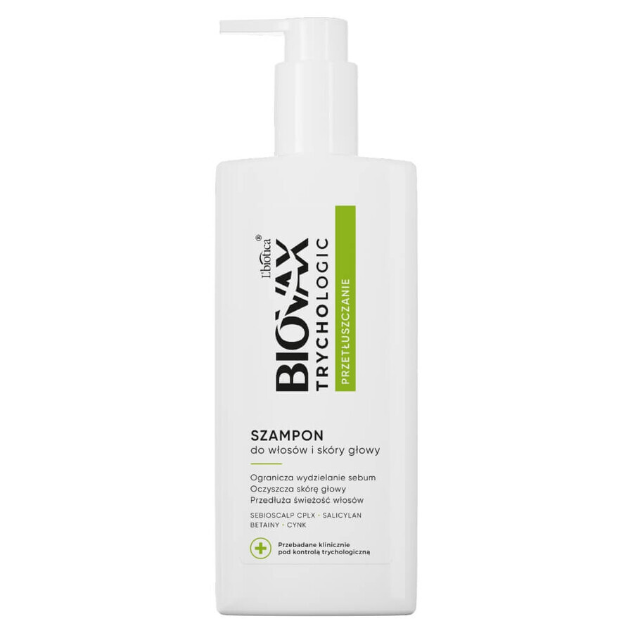 Biovax Trychologic Oily, shampoo for hair and scalp, 200 ml