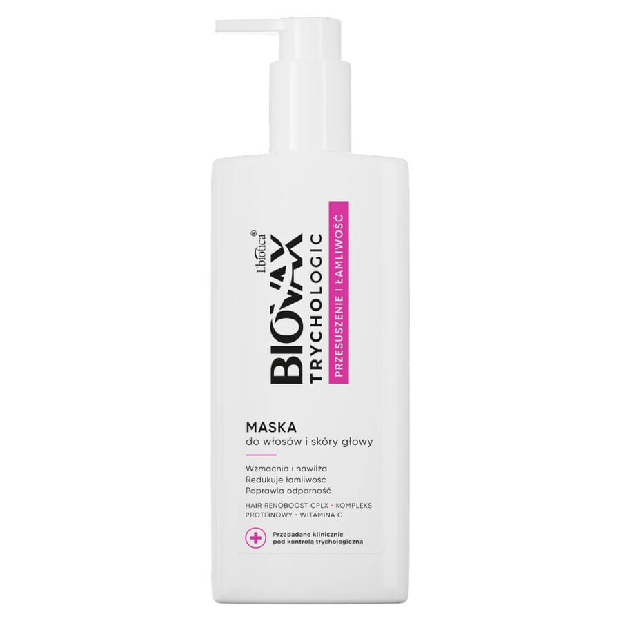 Biovax Trychologic Sécheresse et Fragilité, masque cheveux et cuir chevelu, 200 ml