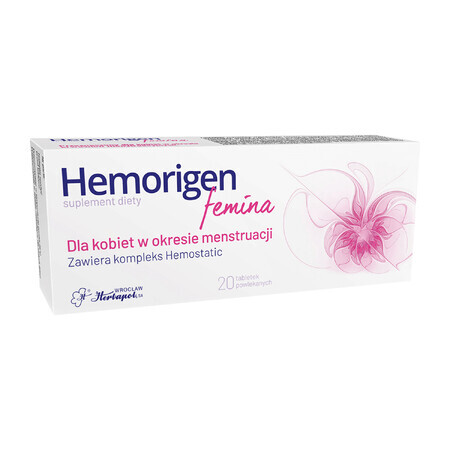 Hemorigeen Femina, 20 omhulde tabletten