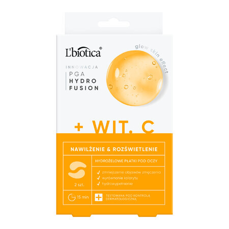 L&#39;Biotica, hydrogel ooglapjes met vitamine C, 2 stuks