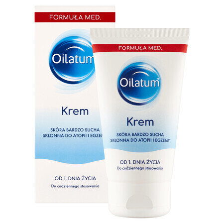 Crème Oilatum Formula Med, peaux sèches, très sèches, sujettes à l&#39;atopie et aux allergies, dès 1 jour de vie, 150 g