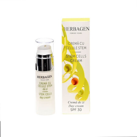 Crema da giorno antirughe con cellule staminali SPF 30, 30 g, Herbagen