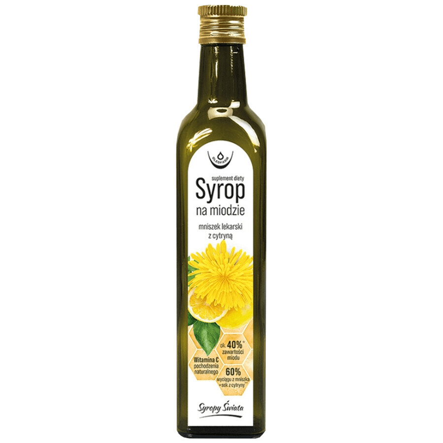 Oleofarm Syrups from the world Dandelion with lemon, honey syrup, 250 ml