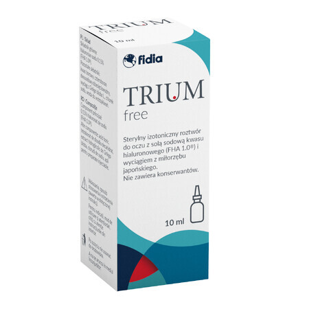 Trium Free, hydraterende oogdruppels, oplossing, 10 ml