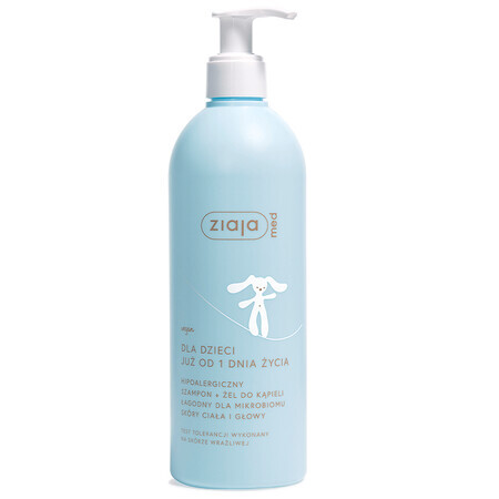 Ziaja Med, hypoallergene shampoo + badgel, vanaf 1 dag oud, 400 ml