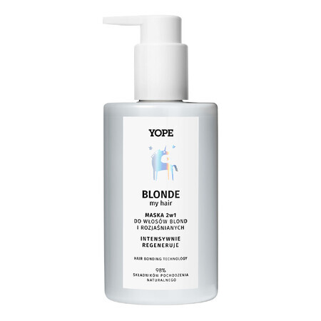 Yope Blonde My Hair, masque 2en1 pour cheveux blonds et décolorés, 300 ml