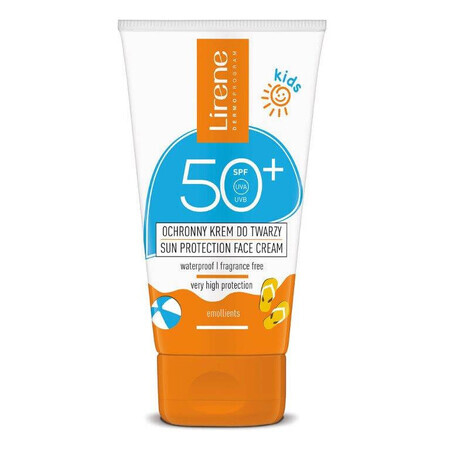 Lirene Sun Kids, beschermende gezichtscrème voor kinderen, SPF 50+, 50 ml